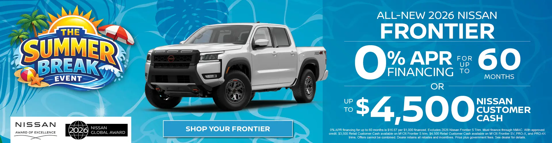 Special offer on    New 2026 Nissan Frontier